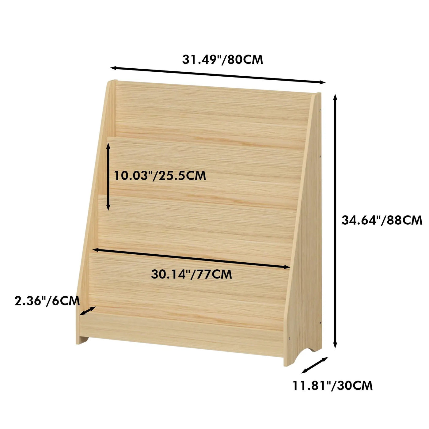 4 Tier Bookshelf, Toddler Book Display Shelves by HouseOfZazla