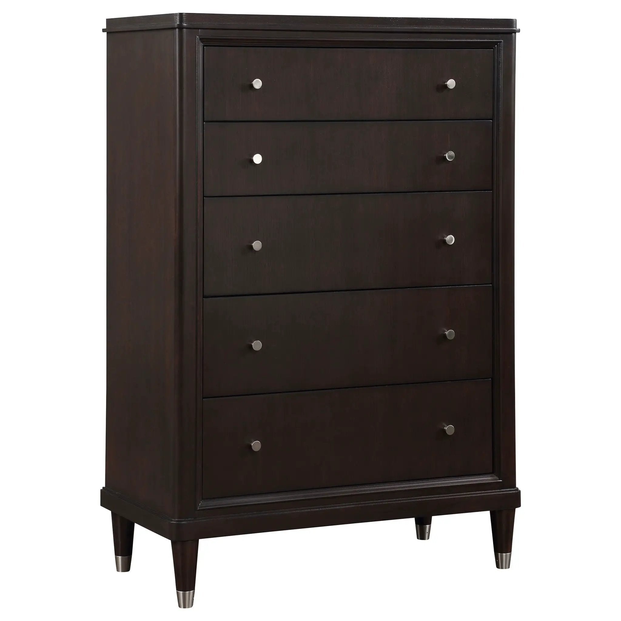 Niguel - 5 Drawer Chest Storage Furniture - Brown by HouseOfZazla