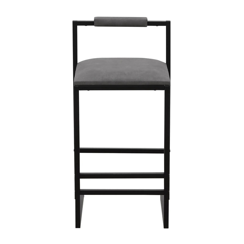 Elegant Bar Stool Set With Backrest And Footrest, Counter Height (Set of 2) by HouseOfZazla