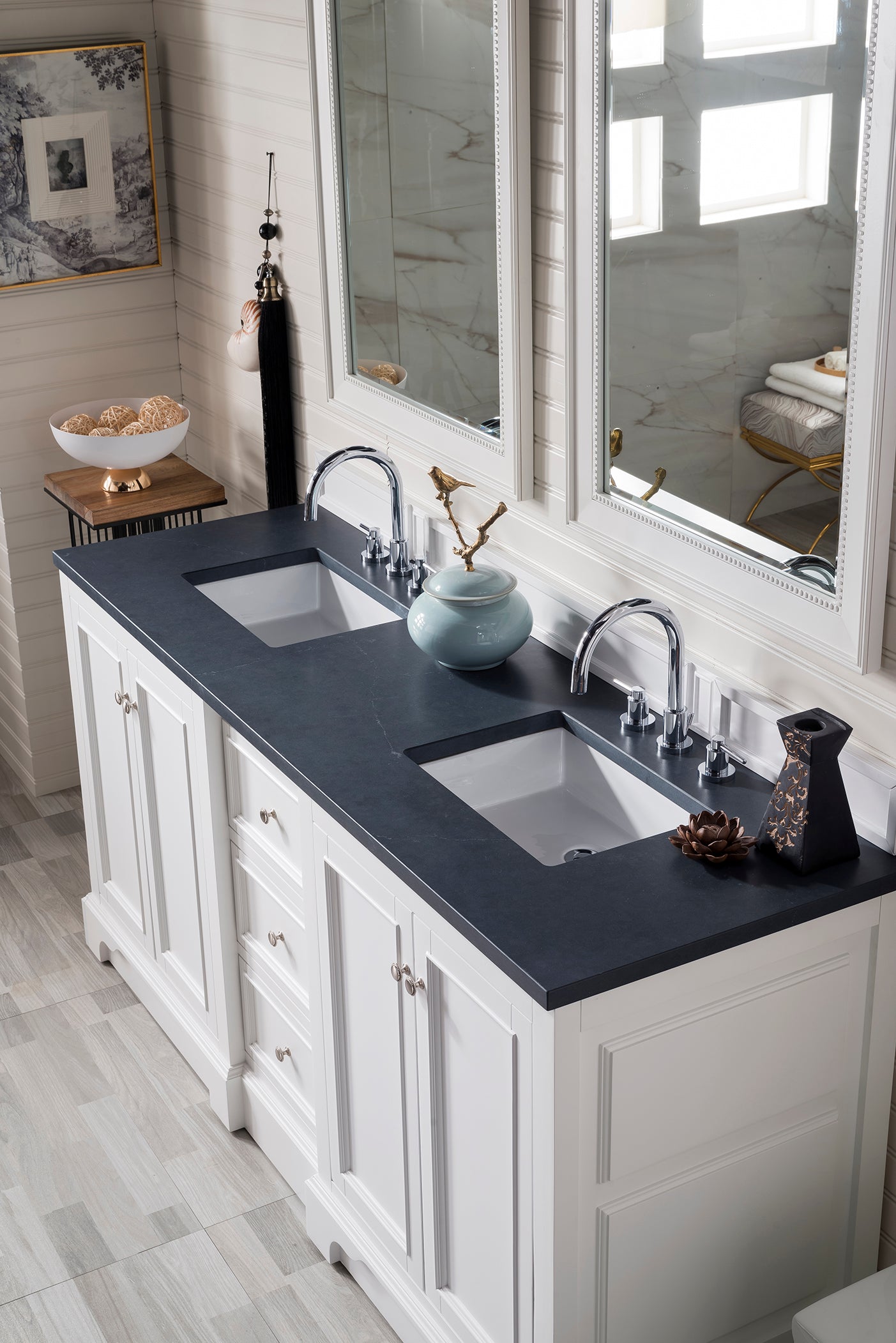James Martin De Soto 72" Double Bathroom Vanity, Bright White, view 24