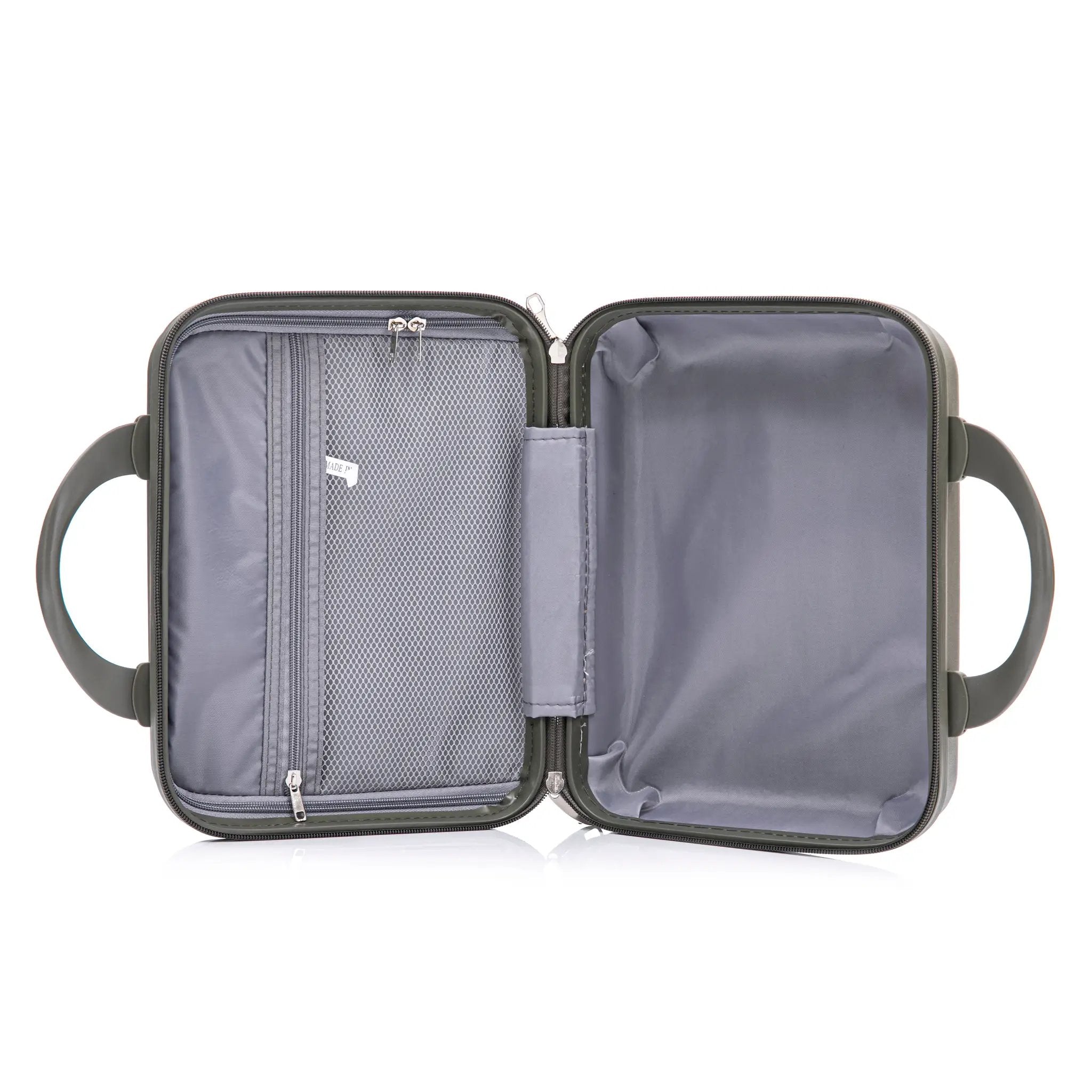 4 Piece Set Spinner Wheel Luggage with Cosmetic Case in Green by HouseOfZazla