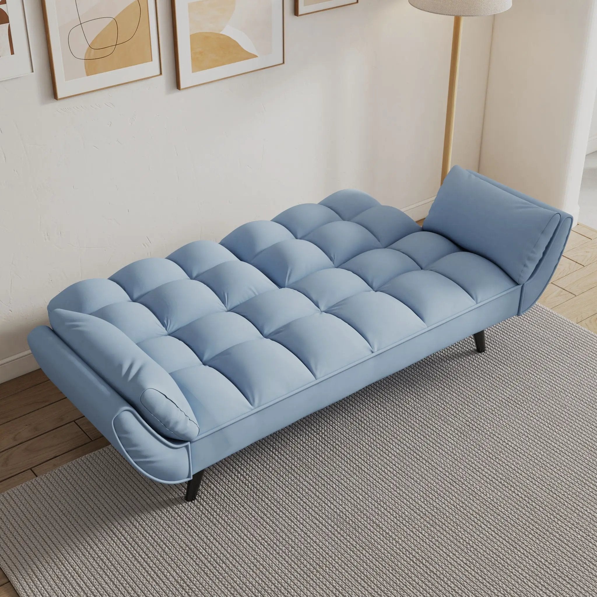 Sofa Soft Two Armrests Throw Pillow Pillow Comfortable Fit Apartment Bedroom Small Space by Unique Piece Furniture