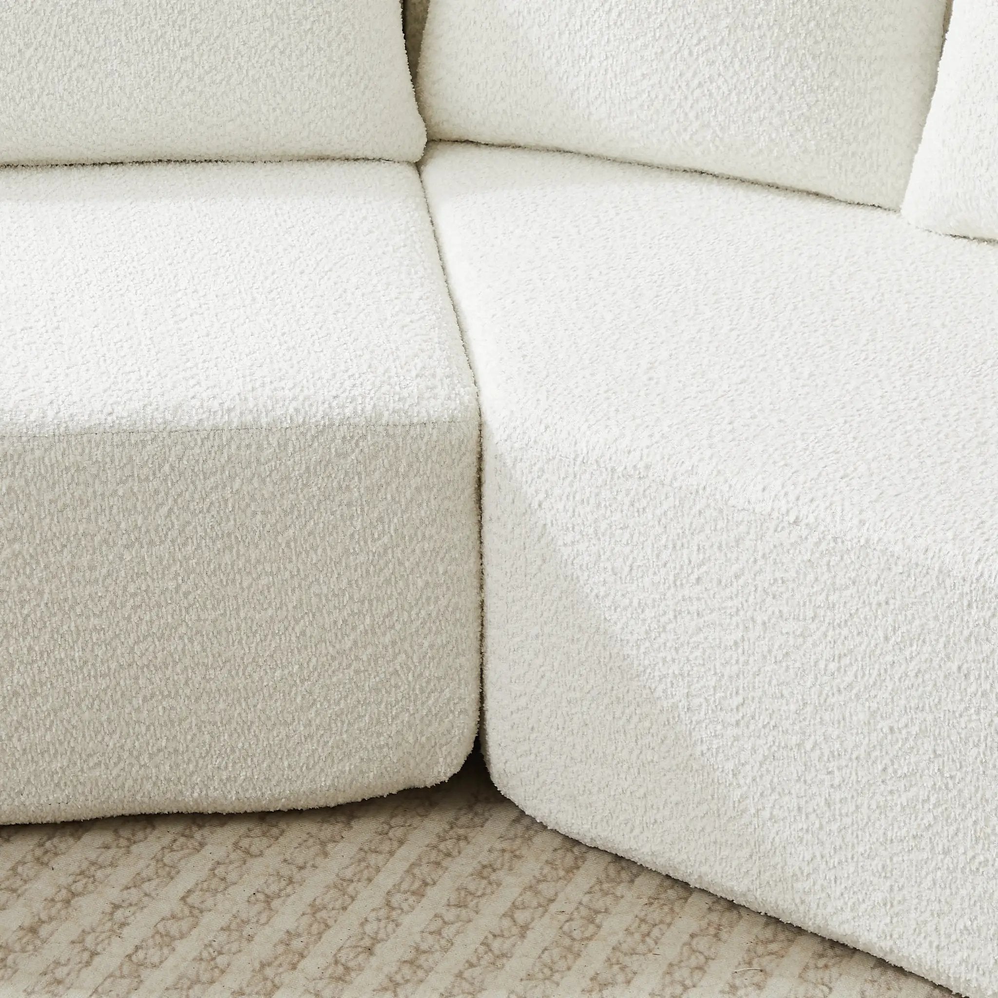 106.3-Inch V-Shaped Modular Sofa Set in Chenille Fabric by HouseOfZazla