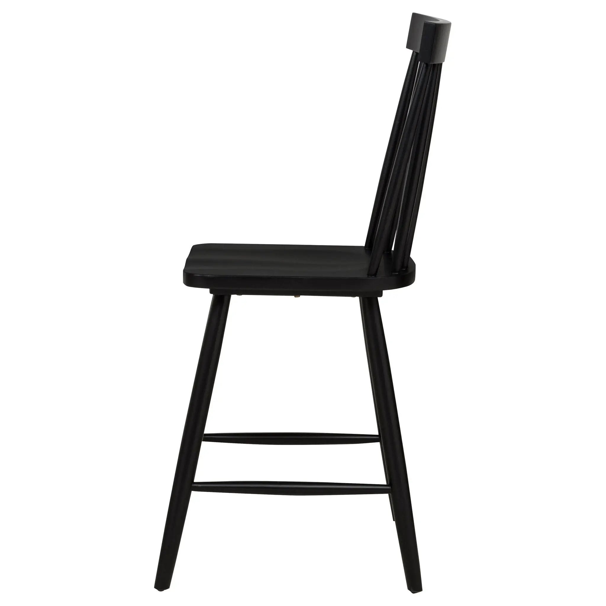 Andrews Windsor Counter Height Dining Side Chair Black (Set of 2) by Unique Piece Furniture