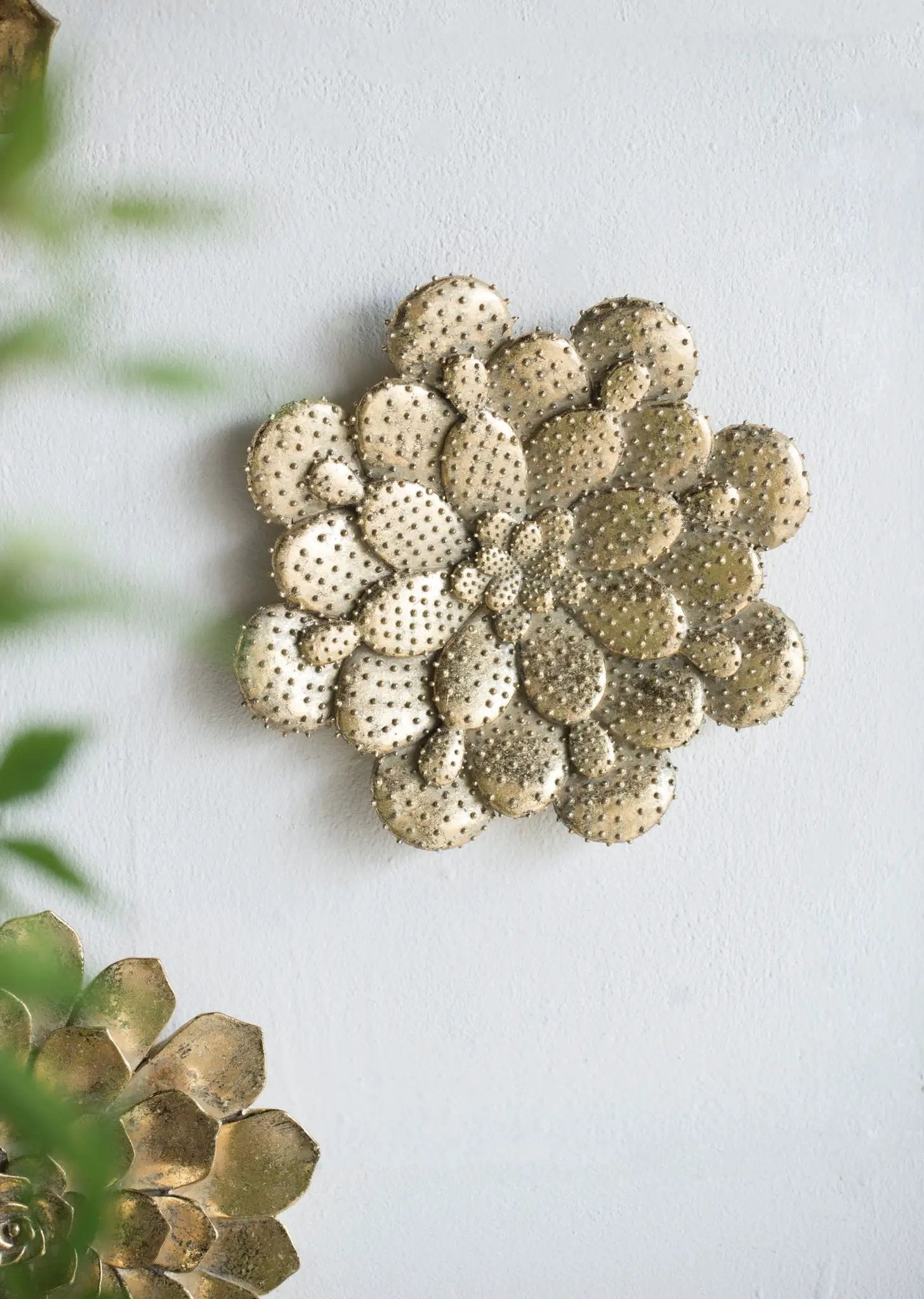 Resin Succulent Wall Plaque by Unique Piece Furniture