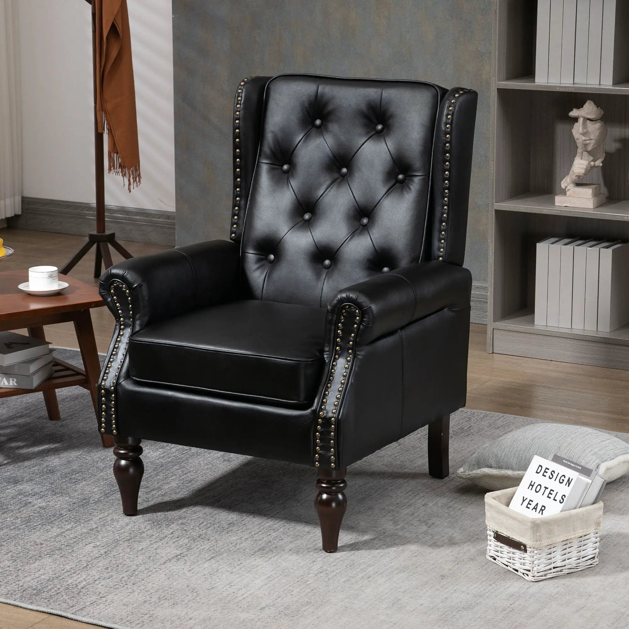 Modern Accent Armchair With Sturdy Wood Legs by HouseOfZazla