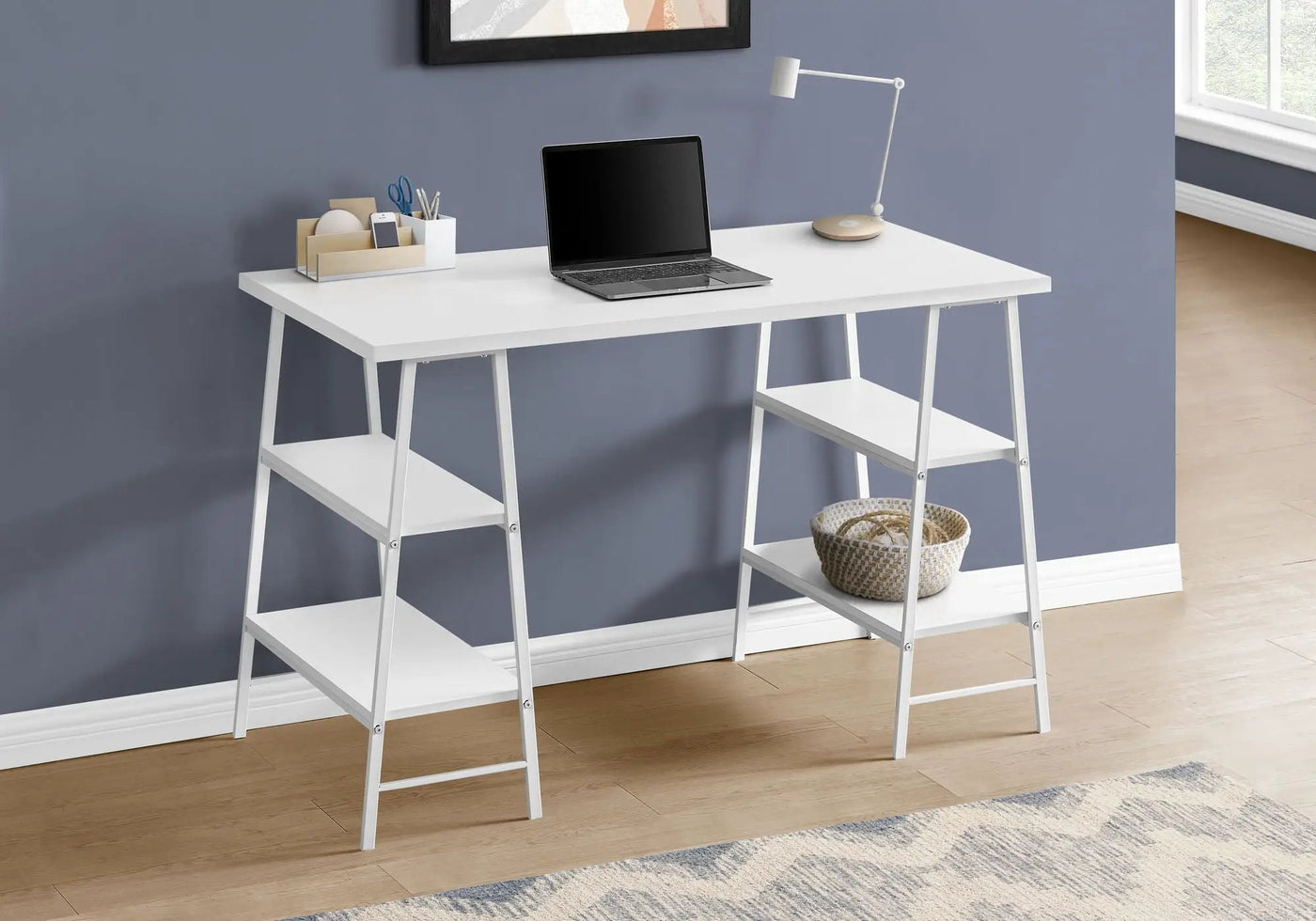 Computer Desk For Home Office, Laptop, Storage Shelves, Contemporary & Modern by Unique Piece Furniture