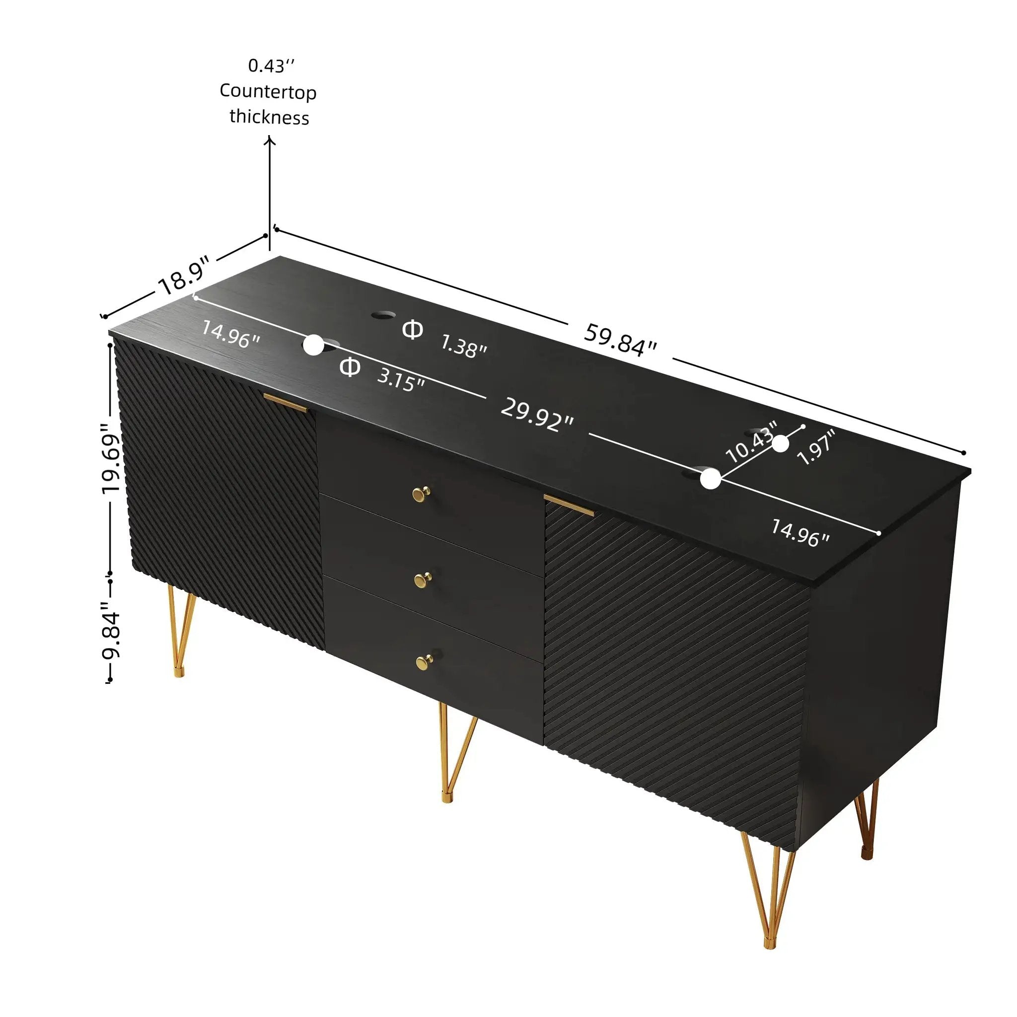 GEMA 60" Freestanding Bathroom Vanity by HouseOfZazla
