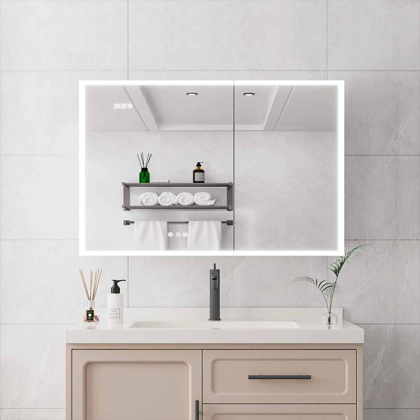 Bathroom Medicine Cabinet With Lights, LED Medicine Cabinet With Mirror, Lighted Medicine Cabinet With Defogger by HouseOfZazla