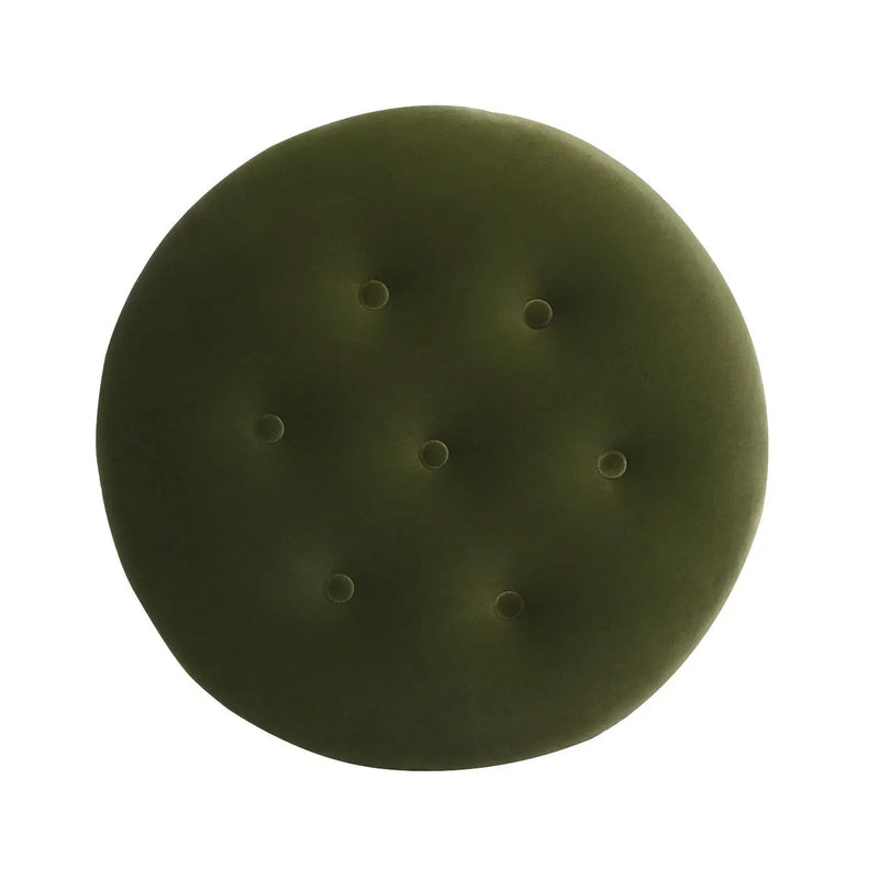 Yolanda - Round Upholstered Accent Ottoman by HouseOfZazla