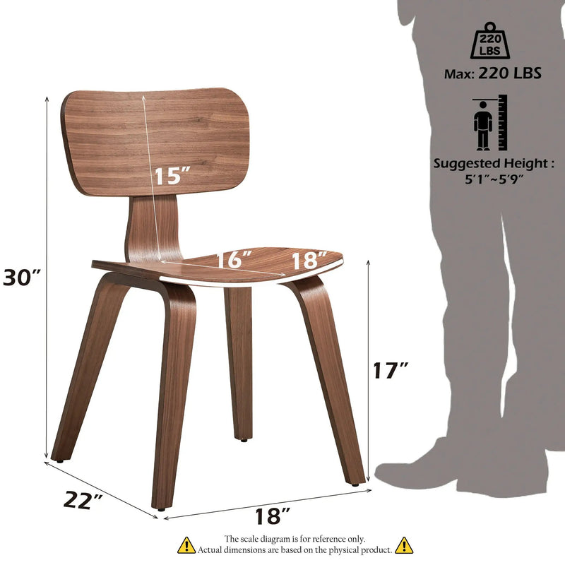 Casson - Side Chair (Set of 2) - Walnut by Unique Piece Furniture