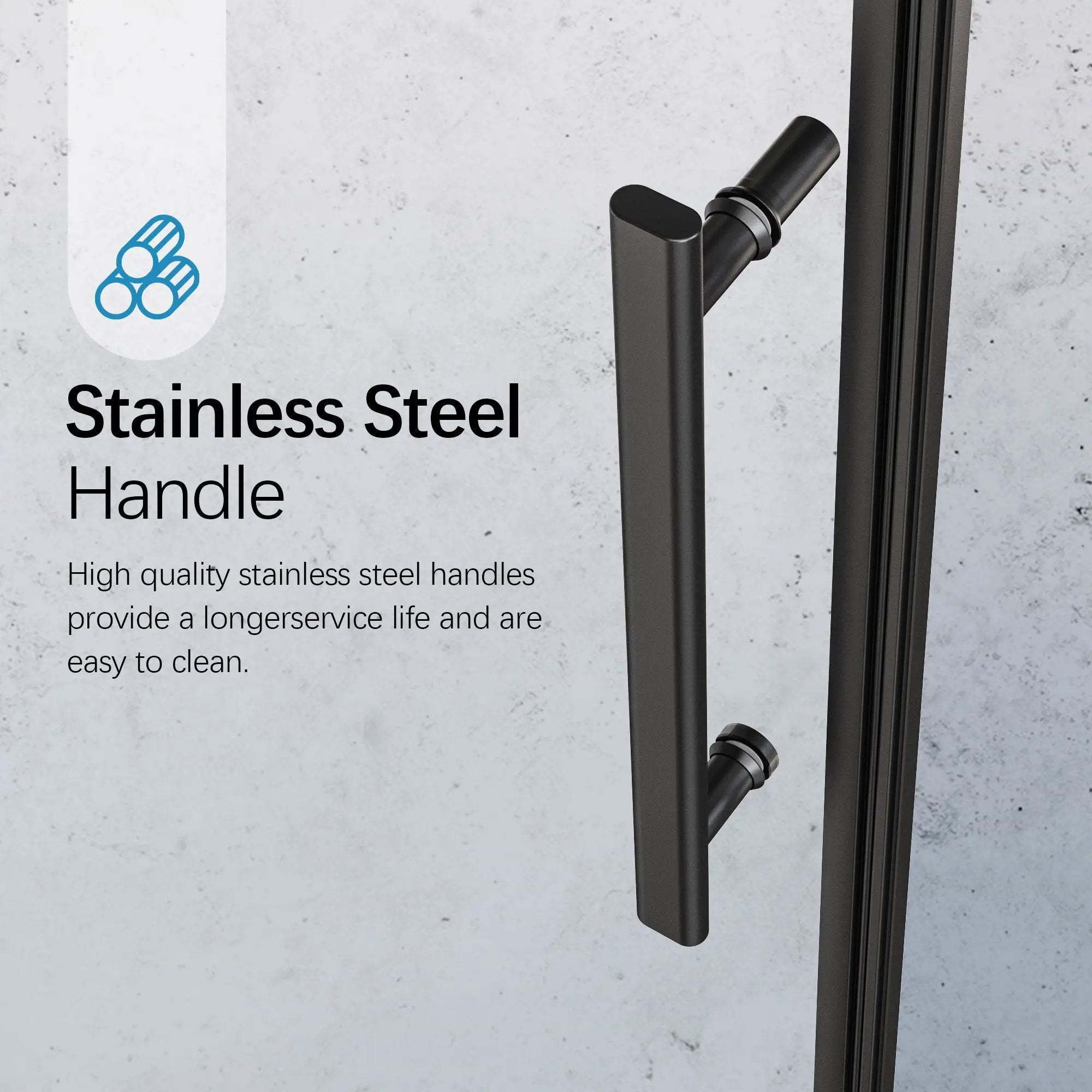 46-48" W x 76" H Frameless Single Sliding Shower Door Matte Glass by HouseOfZazla
