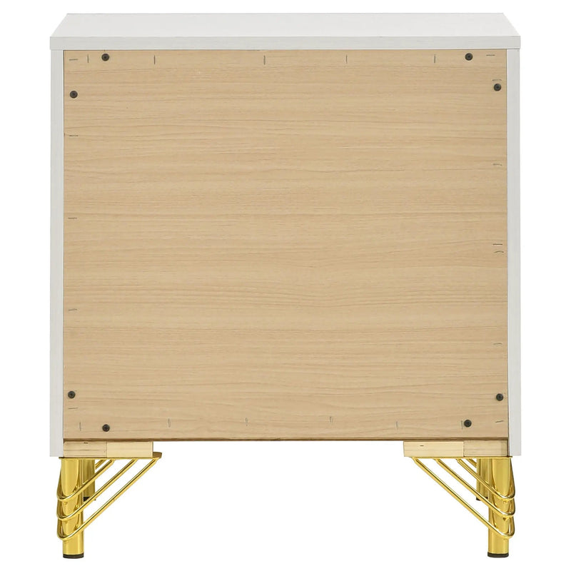 Lucia 2-drawer Nightstand Bedside Table White by Unique Piece Furniture