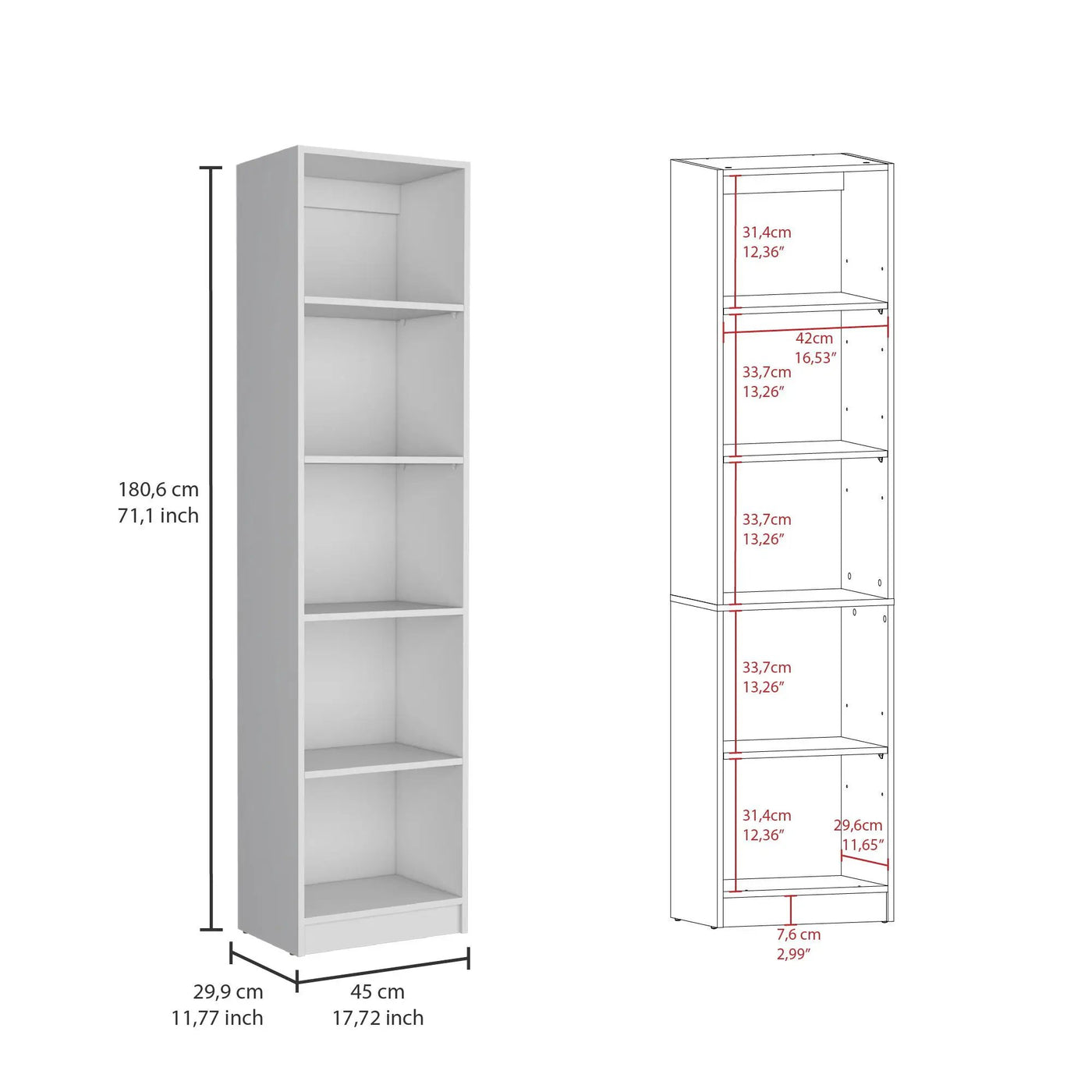 Levan - 3 Piece Living Room Set With 3 Bookcases by Unique Piece Furniture