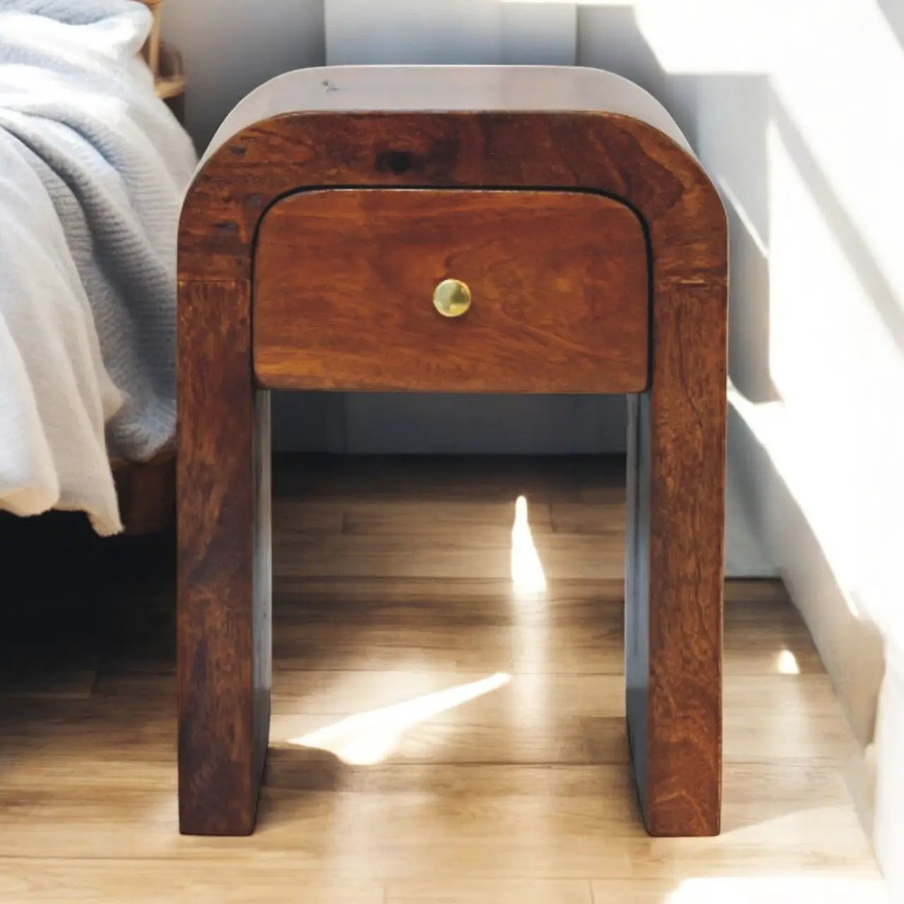 Mini Darcy - Nightstand With Curved Edges by Unique Piece Furniture