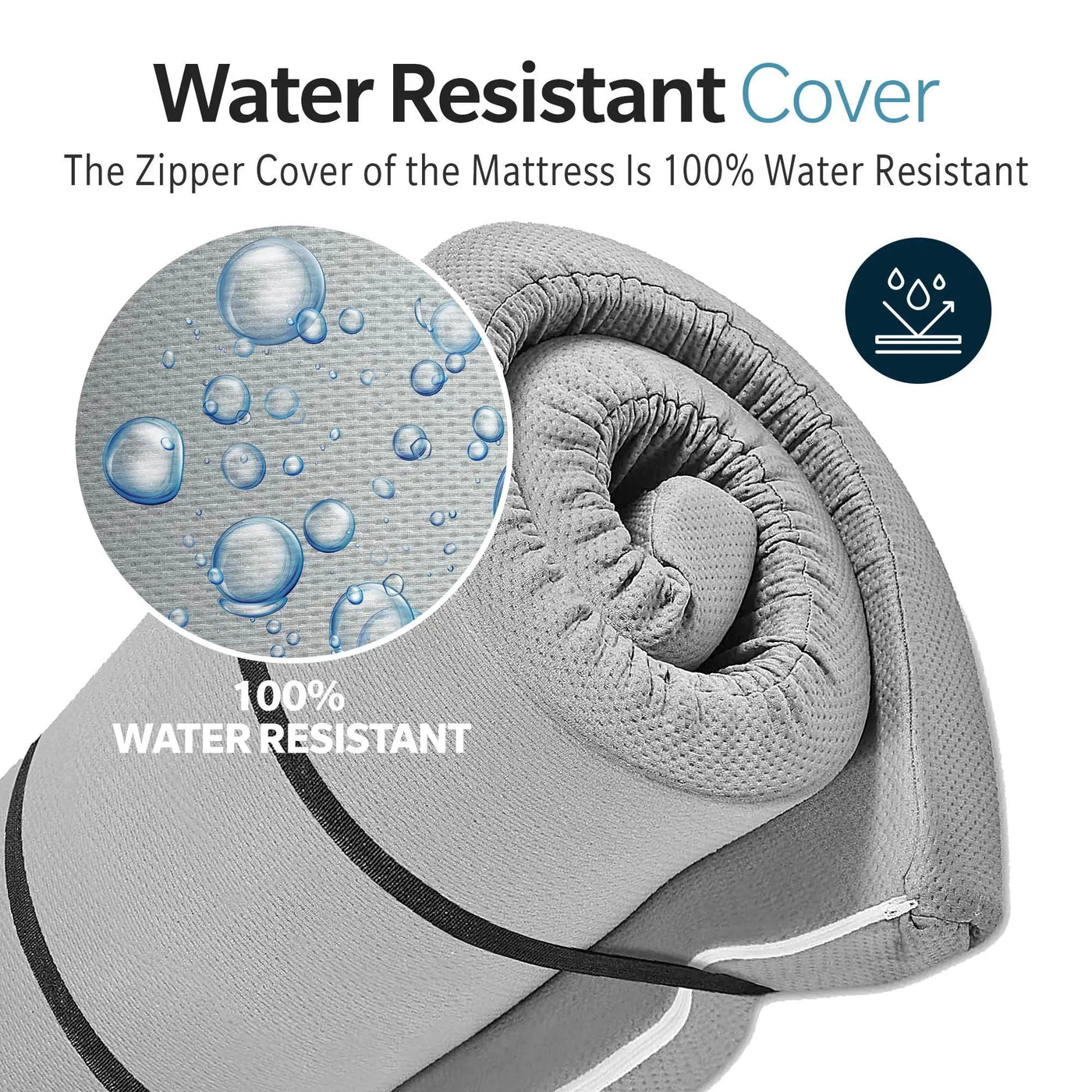Memory Foam Camping Mattress, Portable Comfort With Water Resistant Cover by HouseOfZazla