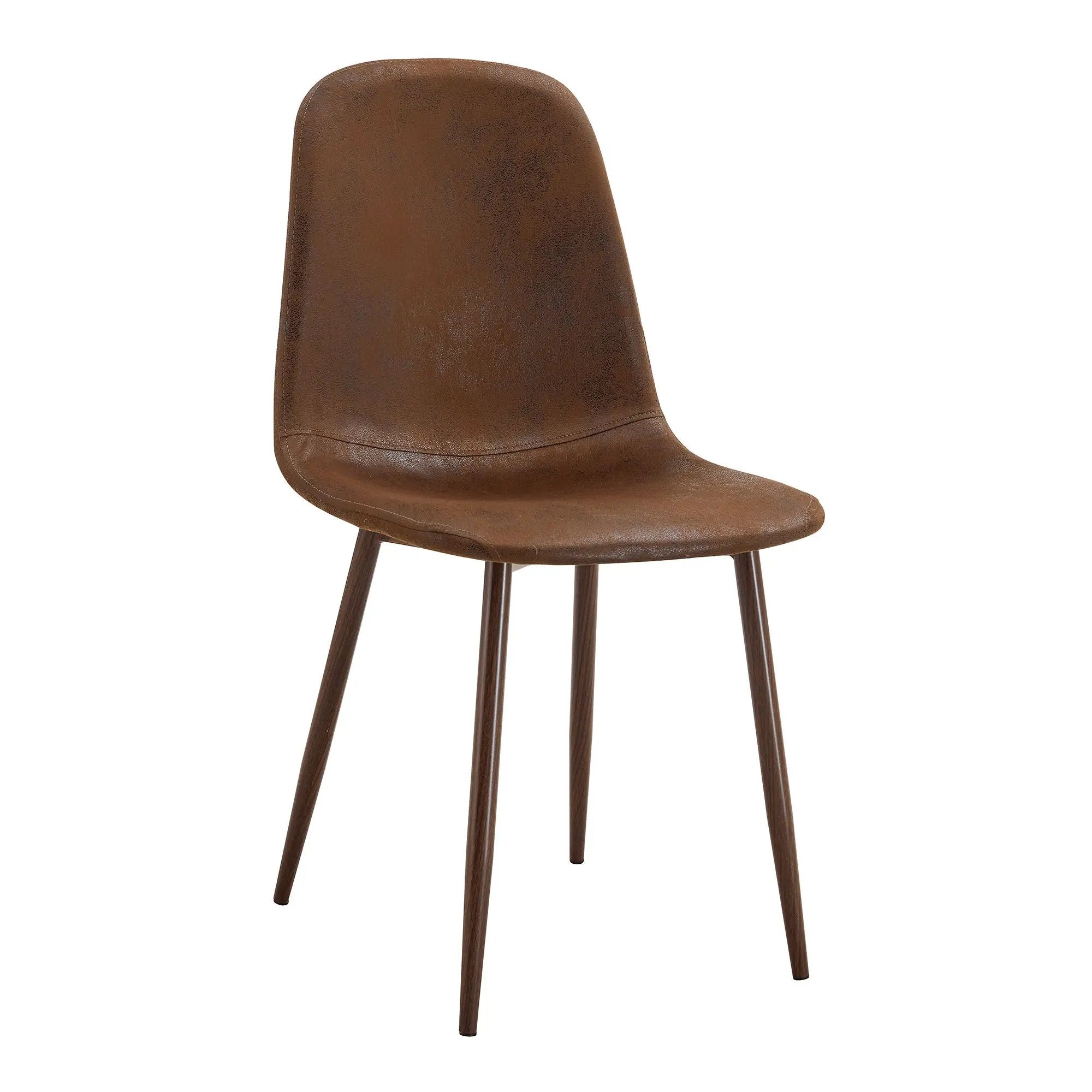 (Set of 4) Backrest AndTransfer Legs Chairs Adding A Touch Of Elegance To Minimalist And Scandinavian Style Homes - Walnut by HouseOfZazla