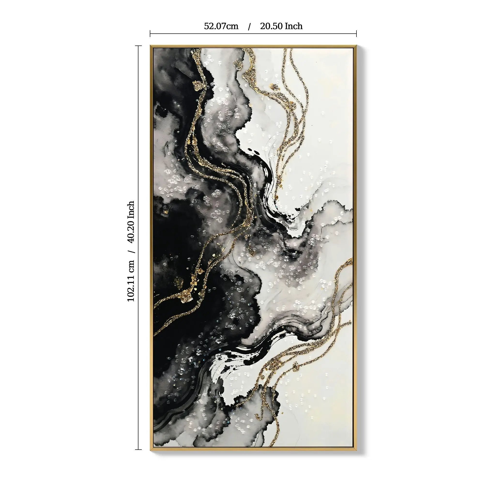 Large Framed And Abstract Wall Art, Minimalist Canvas Prints (Set of 2) - White / Black by Unique Piece Furniture