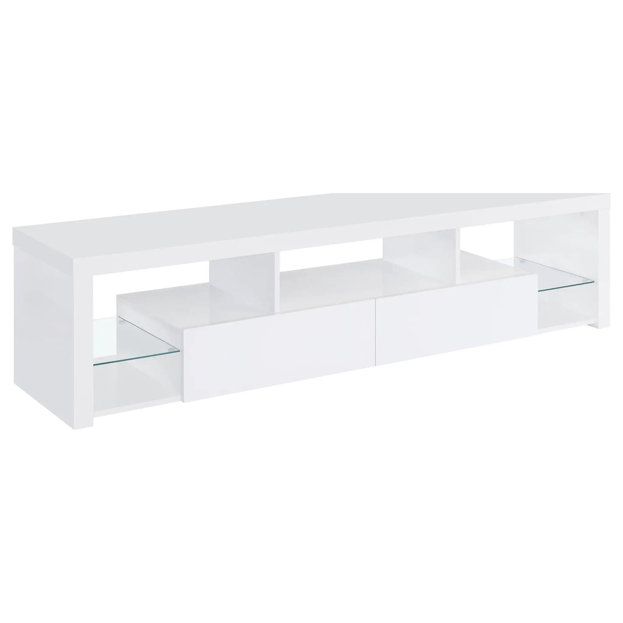 Jude 3-piece 71-inch TV Entertainment Center White High Gloss by Unique Piece Furniture