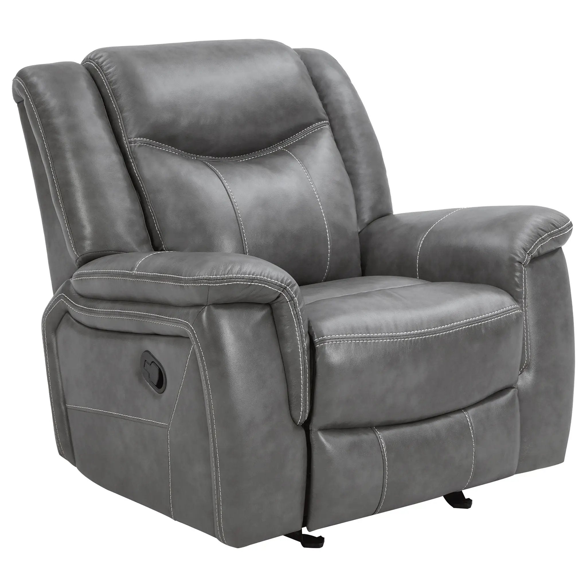 Encino - Upholstered Padded Arm Glider Recliner - Gray by Unique Piece Furniture