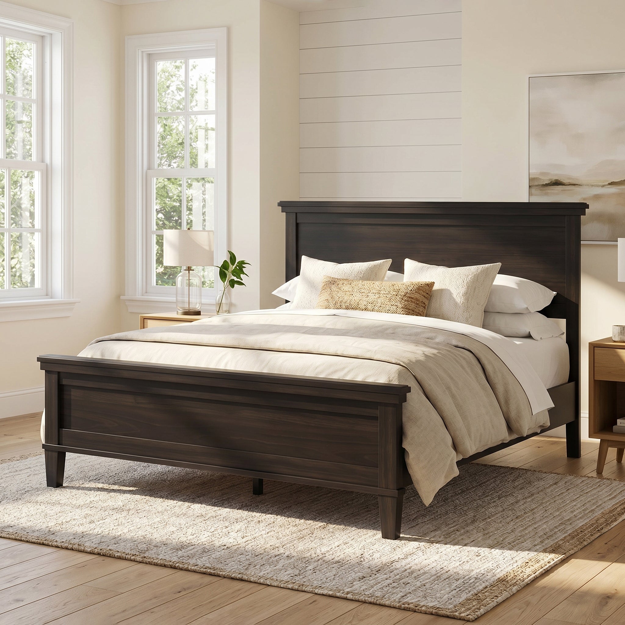 Mid-Century Modern Wood Platform Bed by HouseOfZazla