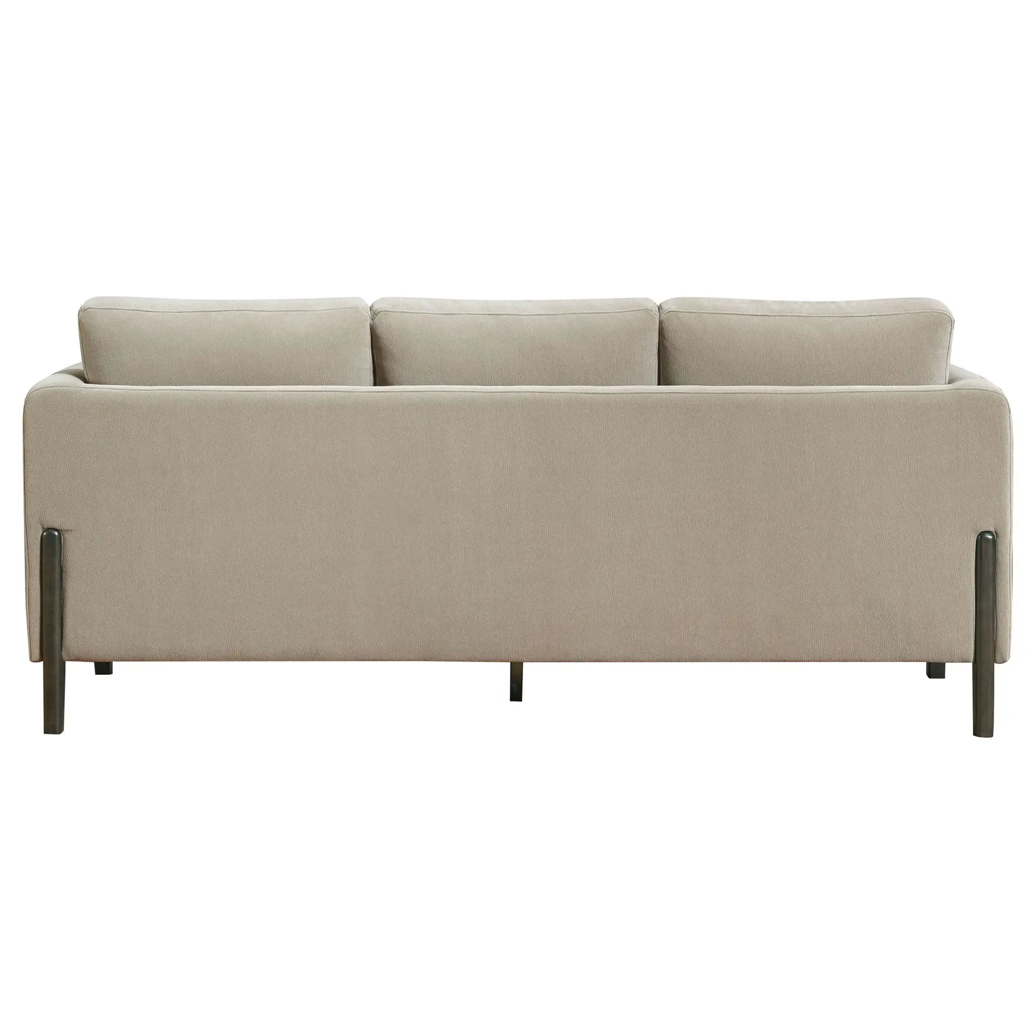 Islington Fabric Upholstered Panel Arm Sofa Taupe by Unique Piece Furniture