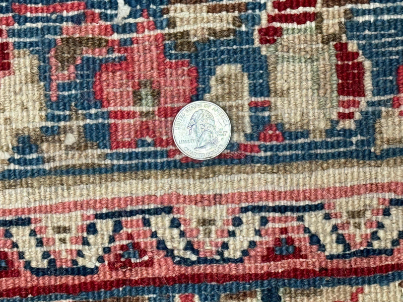 Persian Sarouk Runner Rug 2.4 x 21, Handmade Wool Floral Runner Rug for Hallway, 21ft Runner, Ivory by Jewel Rugs