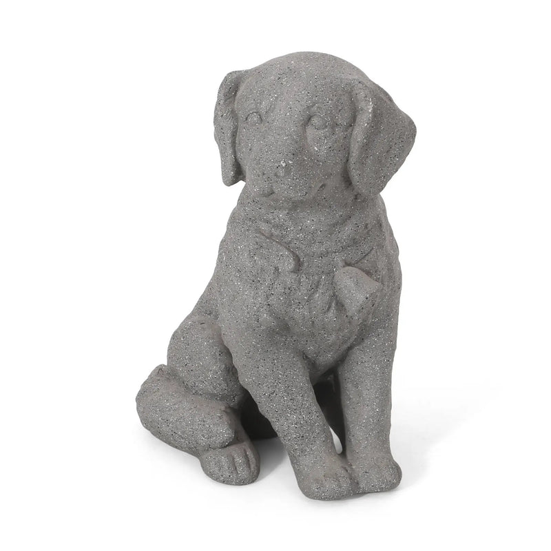 MGO Dog Statue, Outdoor Stone Gray by HouseOfZazla