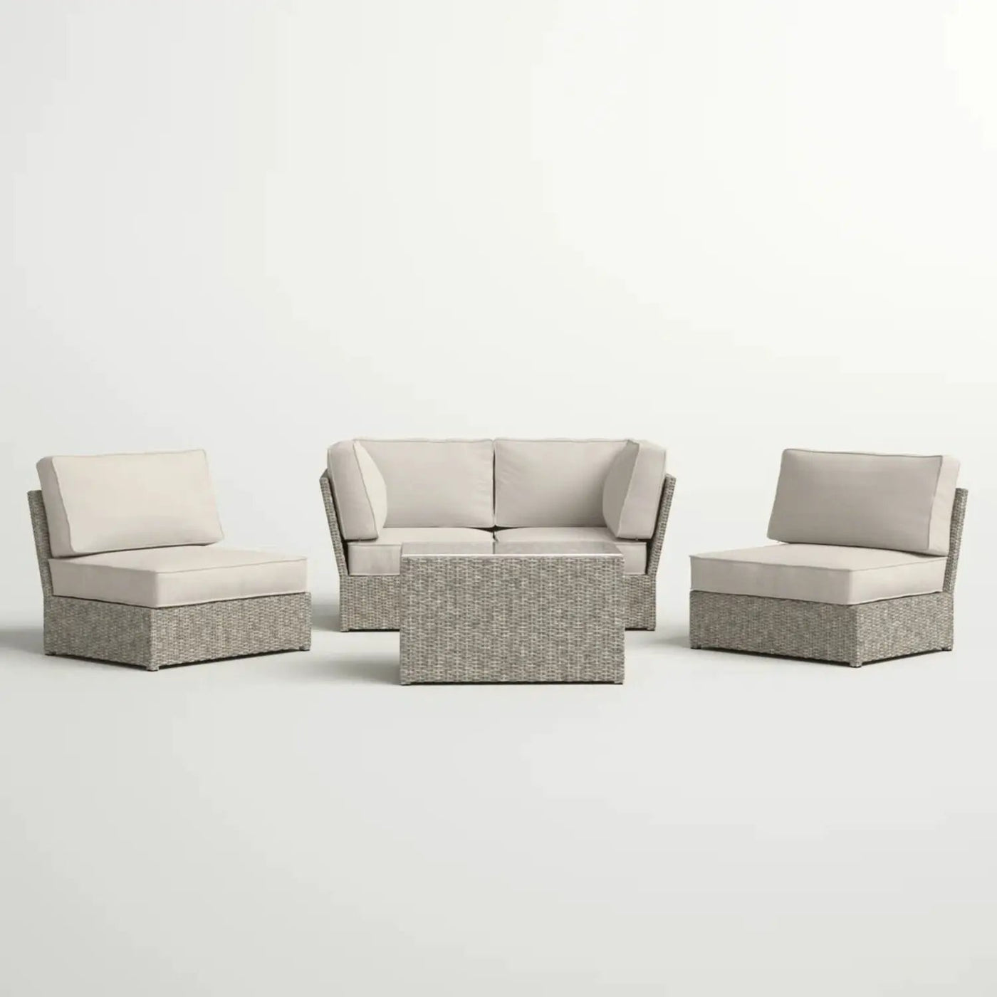 Stylish Modular Wicker Patio Seating Group by Unique Piece Furniture