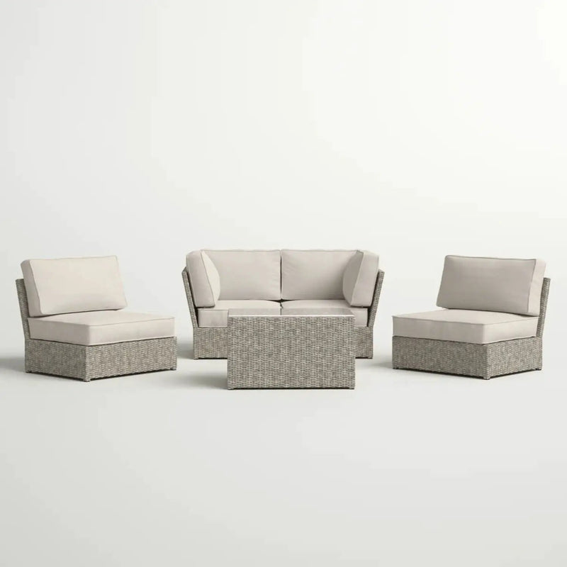 Stylish Modular Wicker Patio Seating Group by Unique Piece Furniture