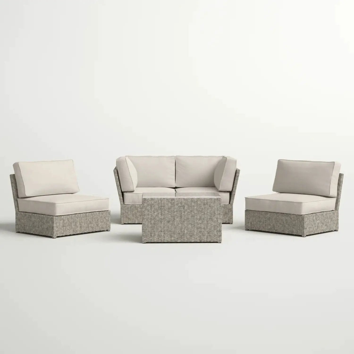 Stylish Modular Wicker Patio Seating Group by HouseOfZazla