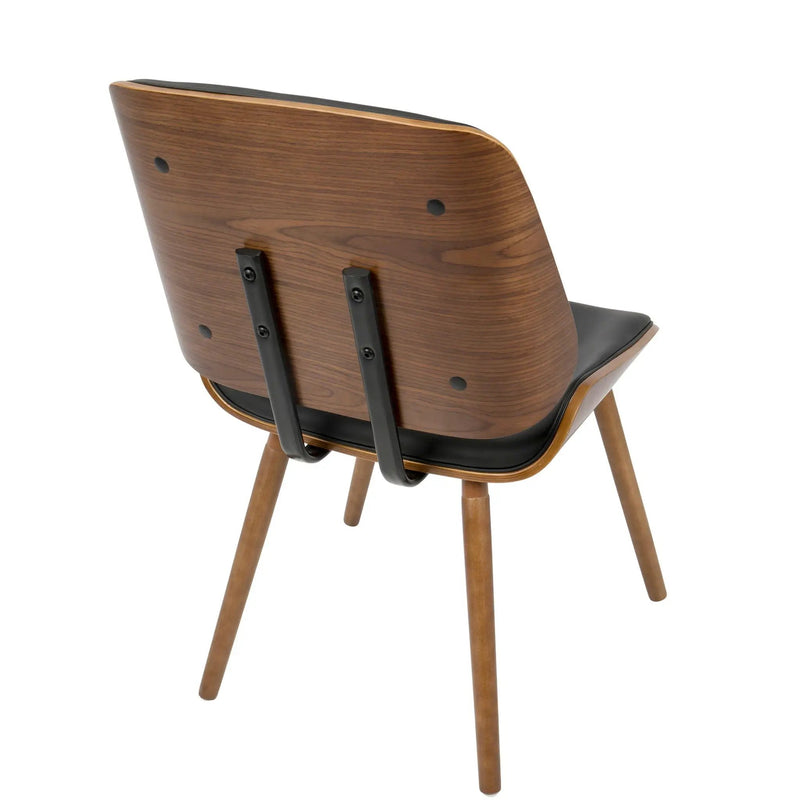 Lombardi - Mid-Century Modern Dining / Chair (Set of 2) - Walnut / Black by Unique Piece Furniture