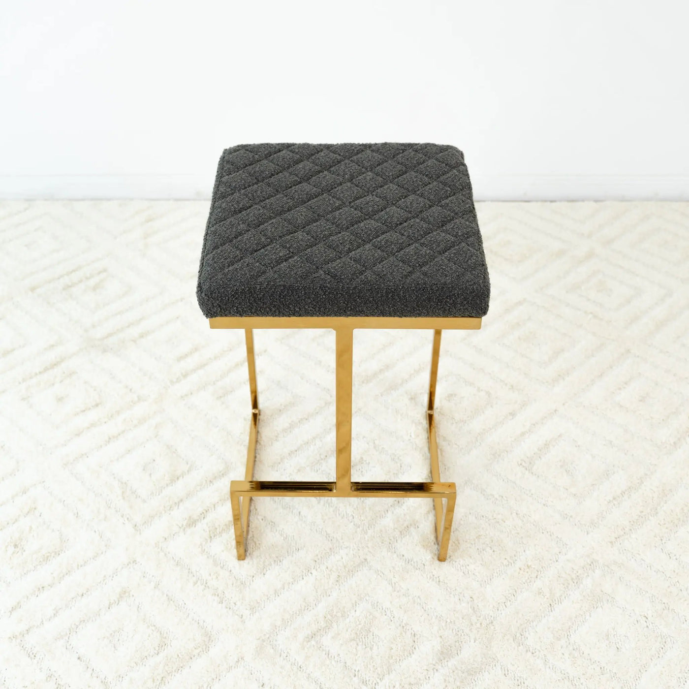 Joel - Mid Century Modern Luxury Upholstered Stool by Unique Piece Furniture