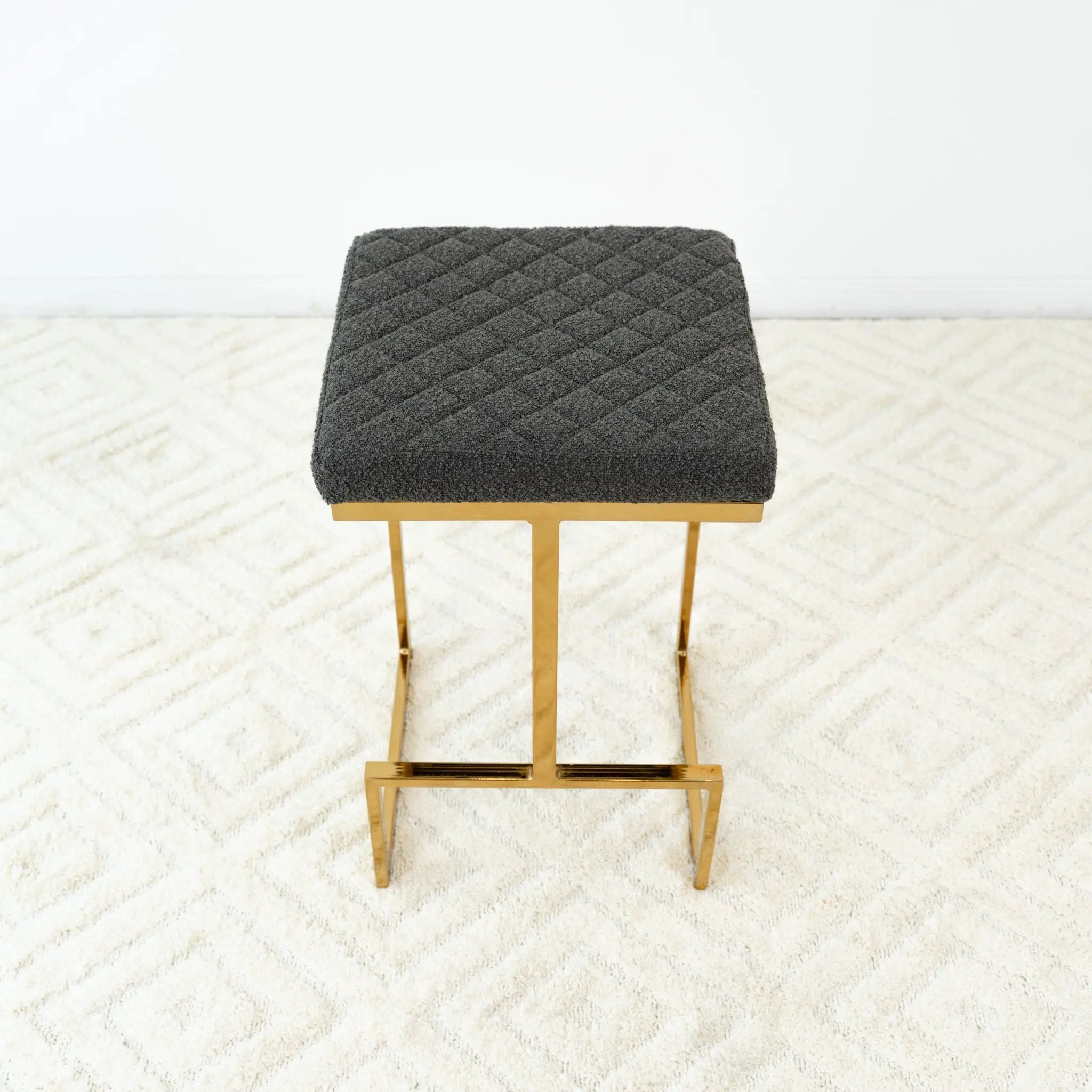 Joel - Mid Century Modern Luxury Upholstered Stool by Unique Piece Furniture