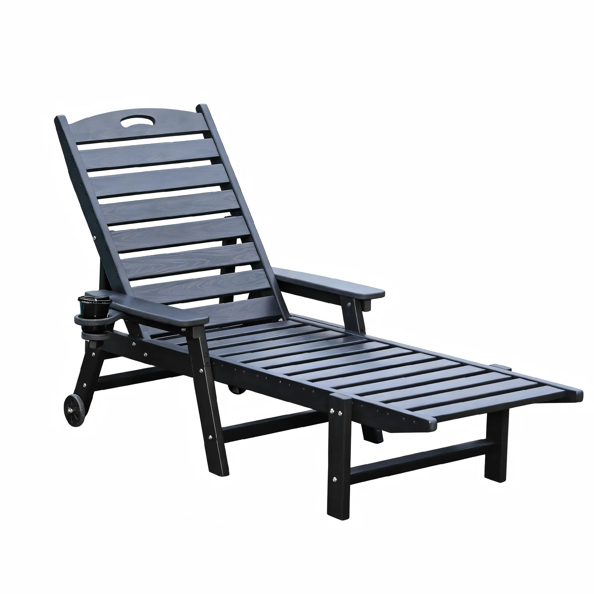 HDPE Chaise Lounge Chair Outdoor with Adjustable Backrest by HouseOfZazla