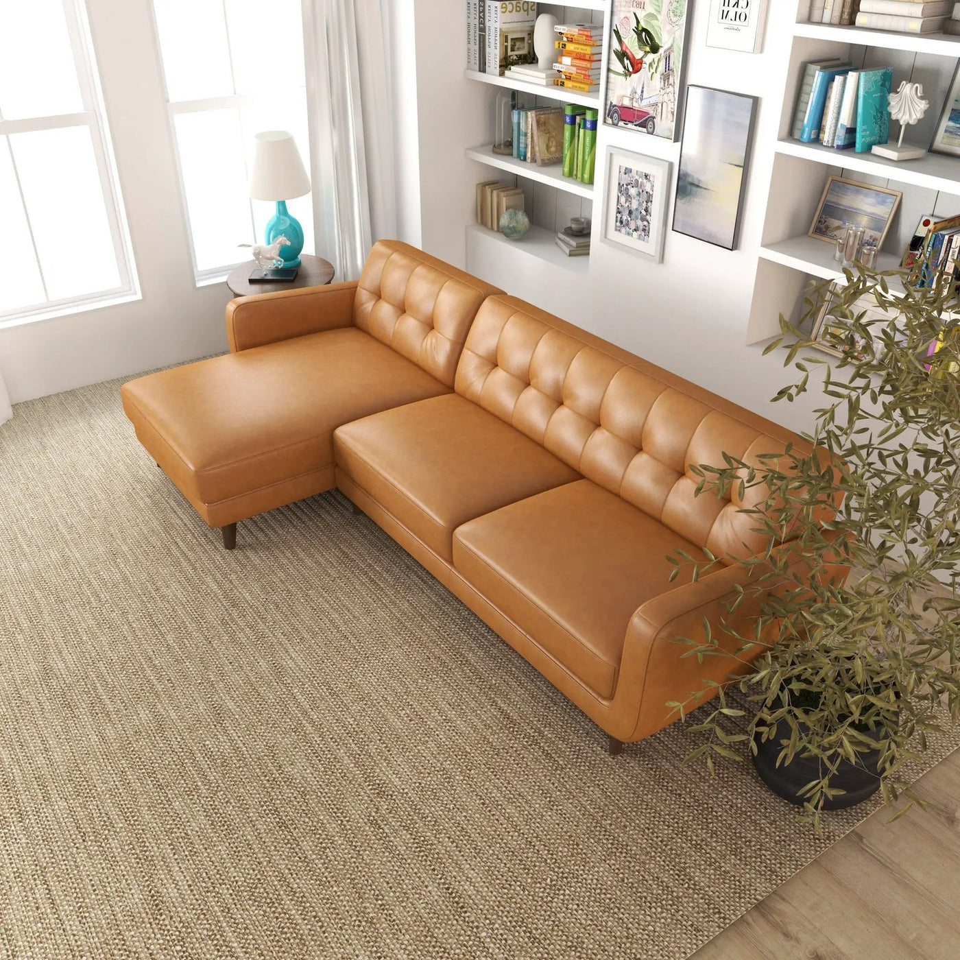 Allison - Mid-Century Modern Sectional Sofa Chaise by HouseOfZazla