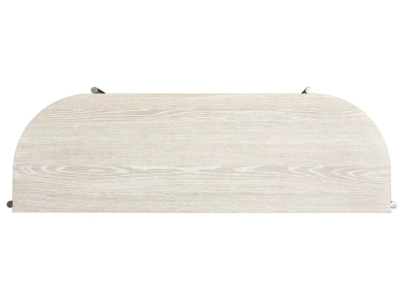 Jennings - Demilune Sofa Table - Edgecomb Gray And Weathered Antique Nickel by Unique Piece Furniture