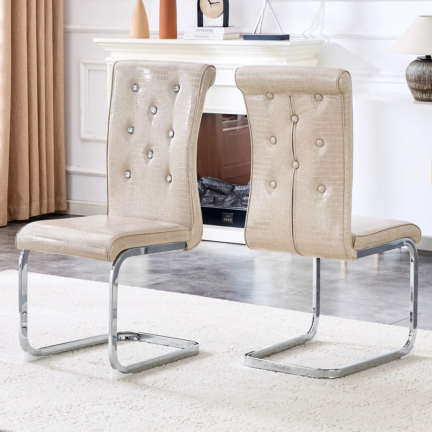 Elegant Design Upholstered Dining Chairs by HouseOfZazla