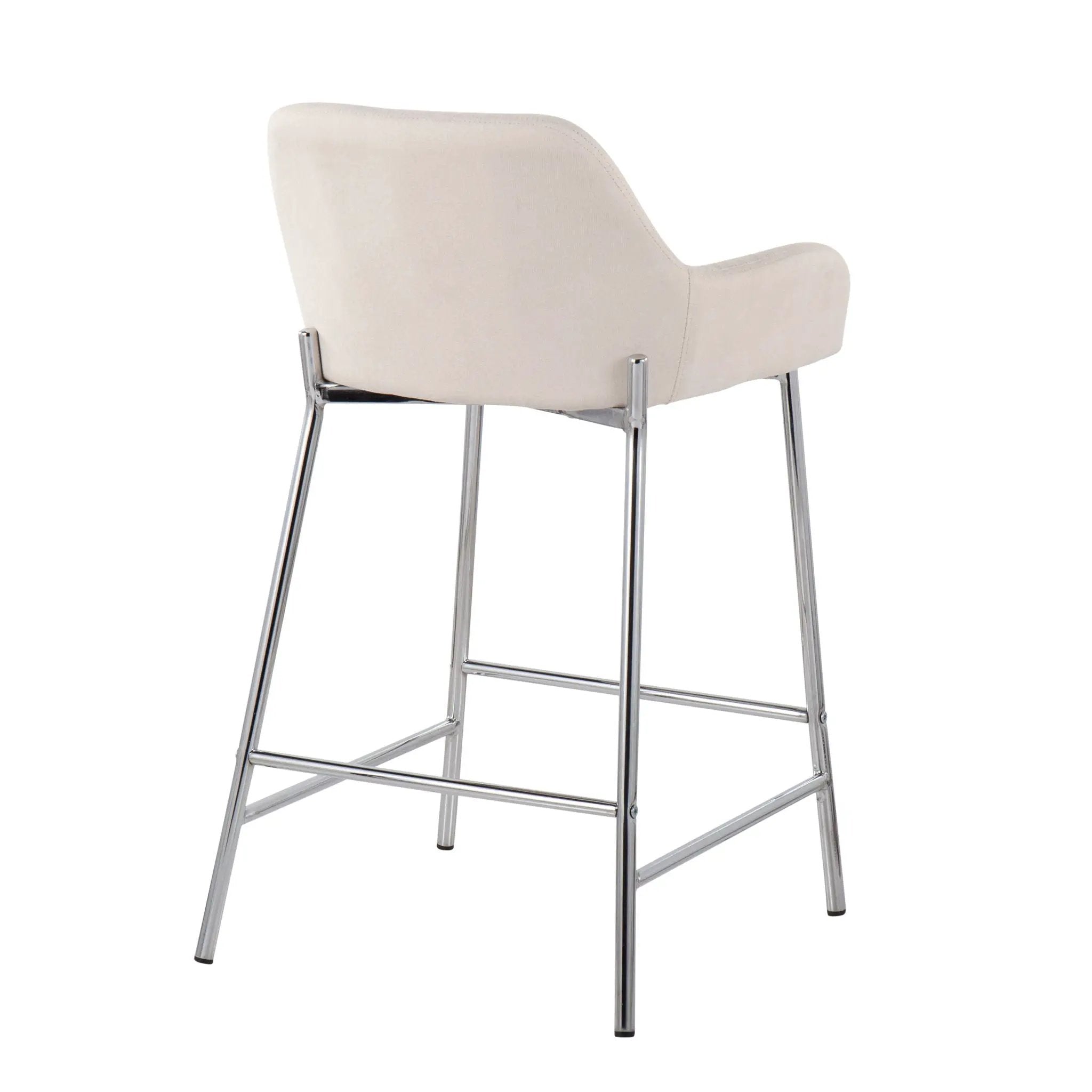 Daniella - Contemporary Fixed Height Counter Stool With Metal Legs (Set of 2) by HouseOfZazla