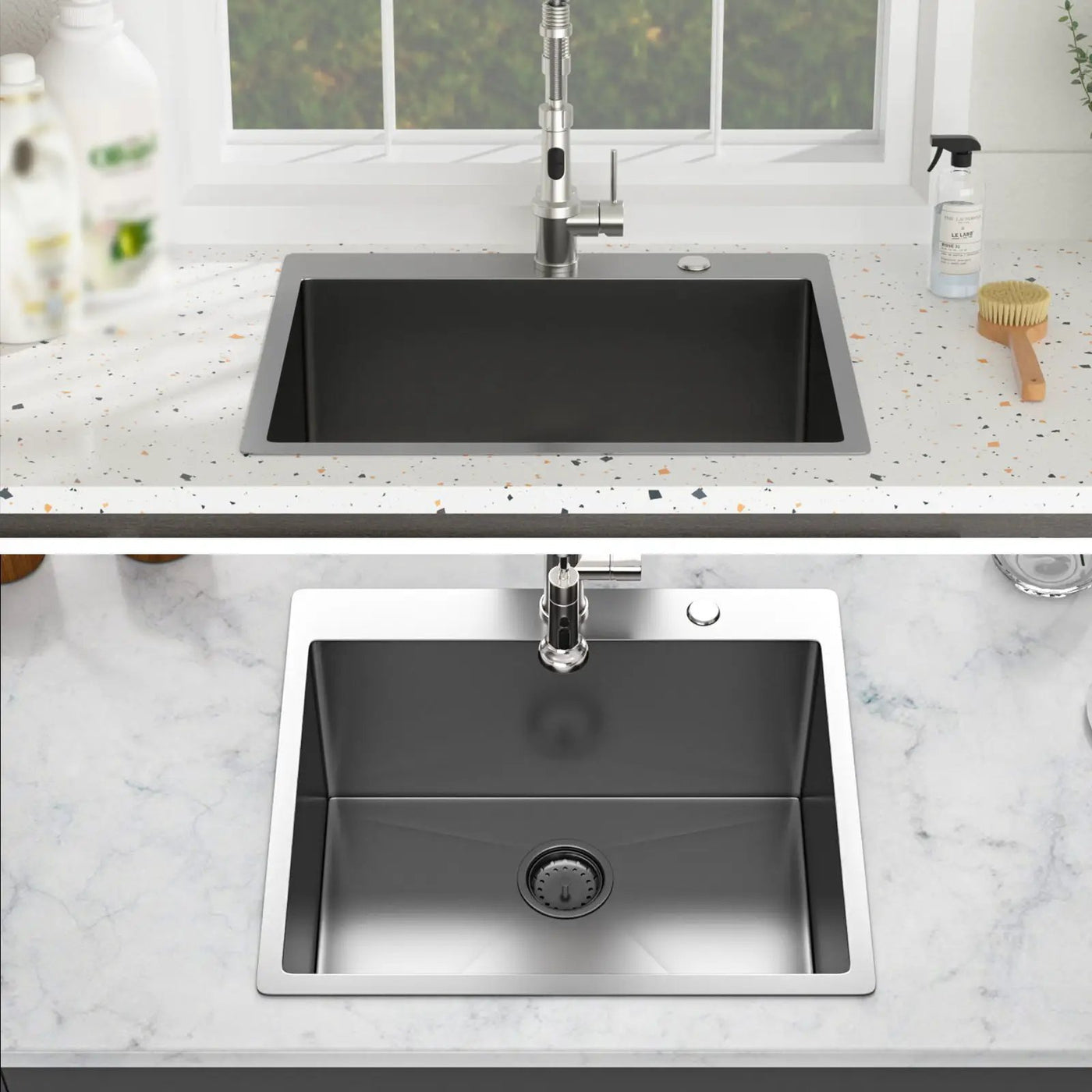 Topmount Kitchen Sink 16 Gauge, Single Bowl by HouseOfZazla