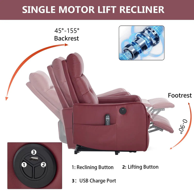 Comfortmax Single Motor Lift Recliner Chair by HouseOfZazla