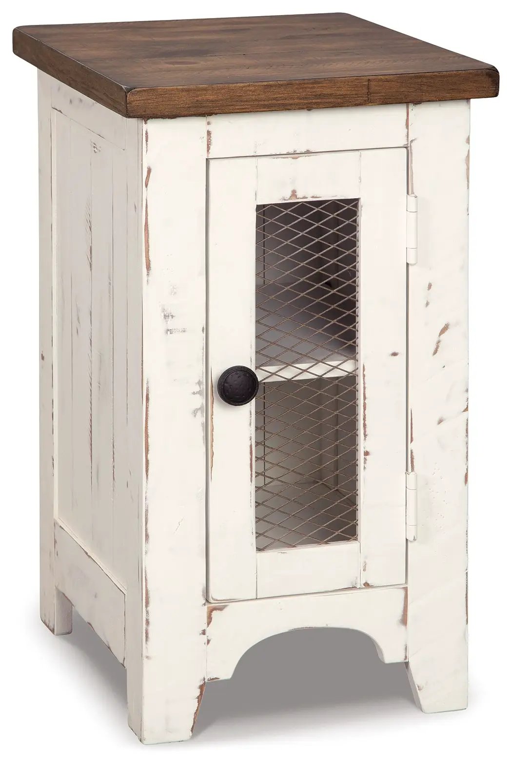 Wystfield - Chair Side End Table - White / Brown by Unique Piece Furniture