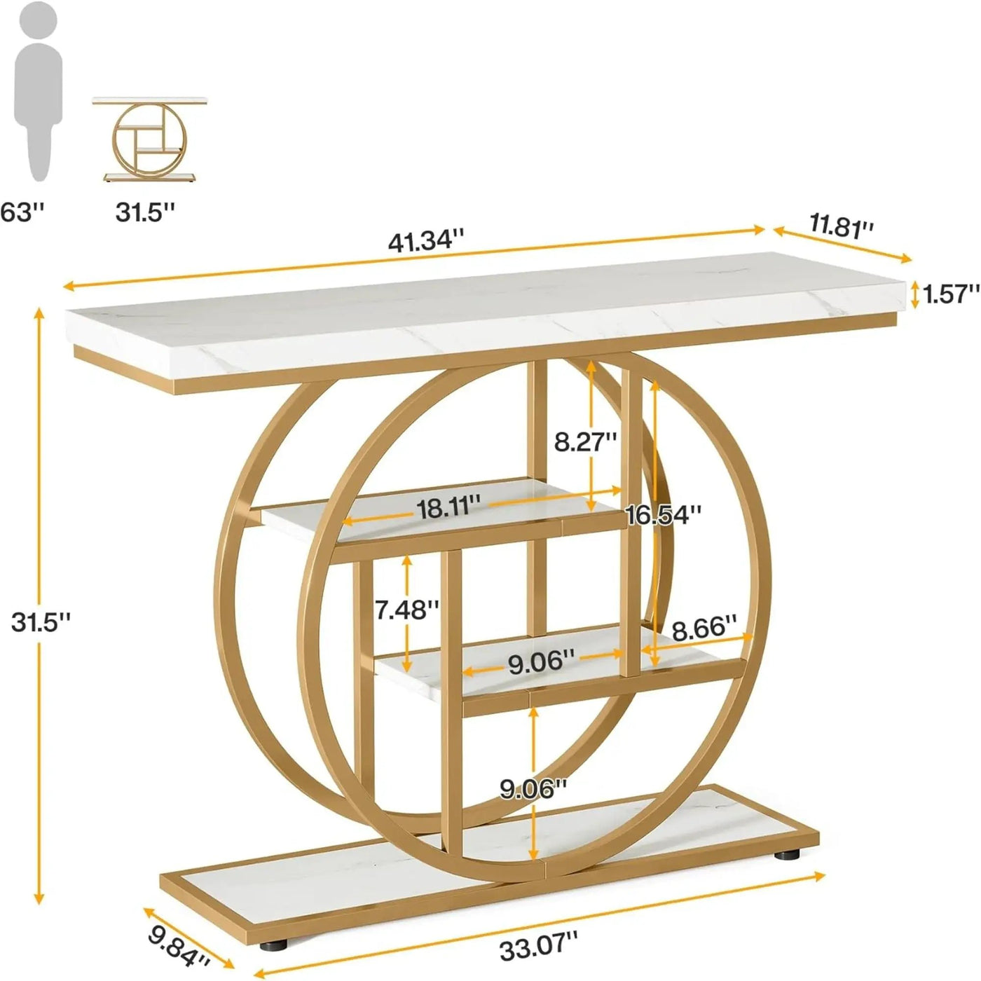 Console Table With 4 Tier Design For Living Hallway by HouseOfZazla