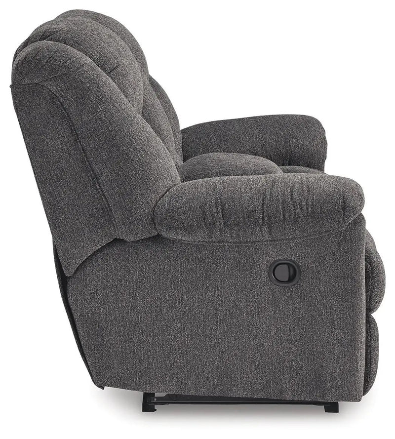 Foreside - Dbl Reclining Loveseat with Console - Charcoal by Unique Piece Furniture