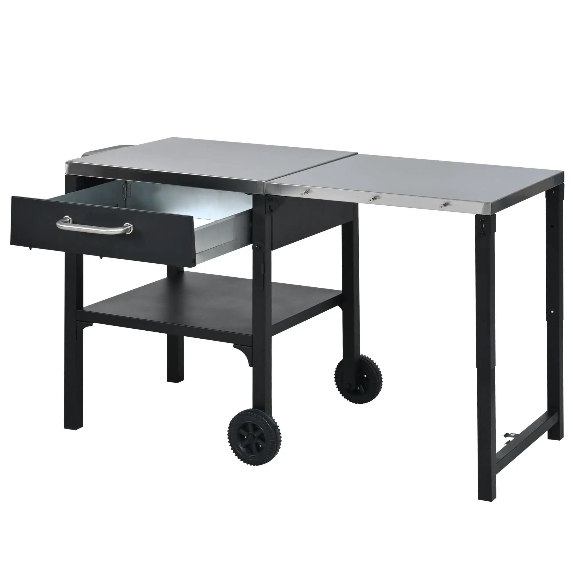 Foldable Outdoor Kitchen Cart With Storage For Patio by HouseOfZazla