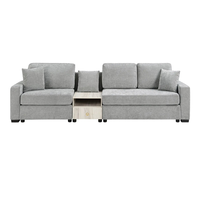 Modular Sofa Couch With Storage Armrest And Center Console by HouseOfZazla