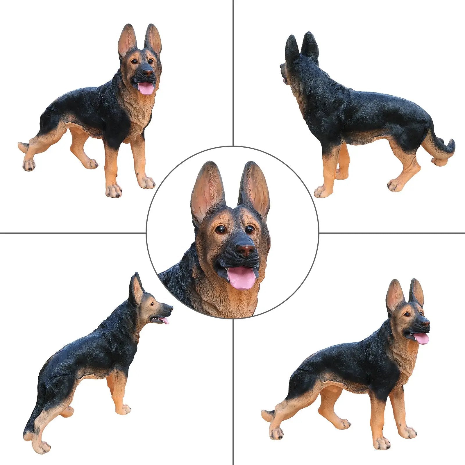 Outdoor German Shepherd Dog Statue Greeter Garden Decor by HouseOfZazla