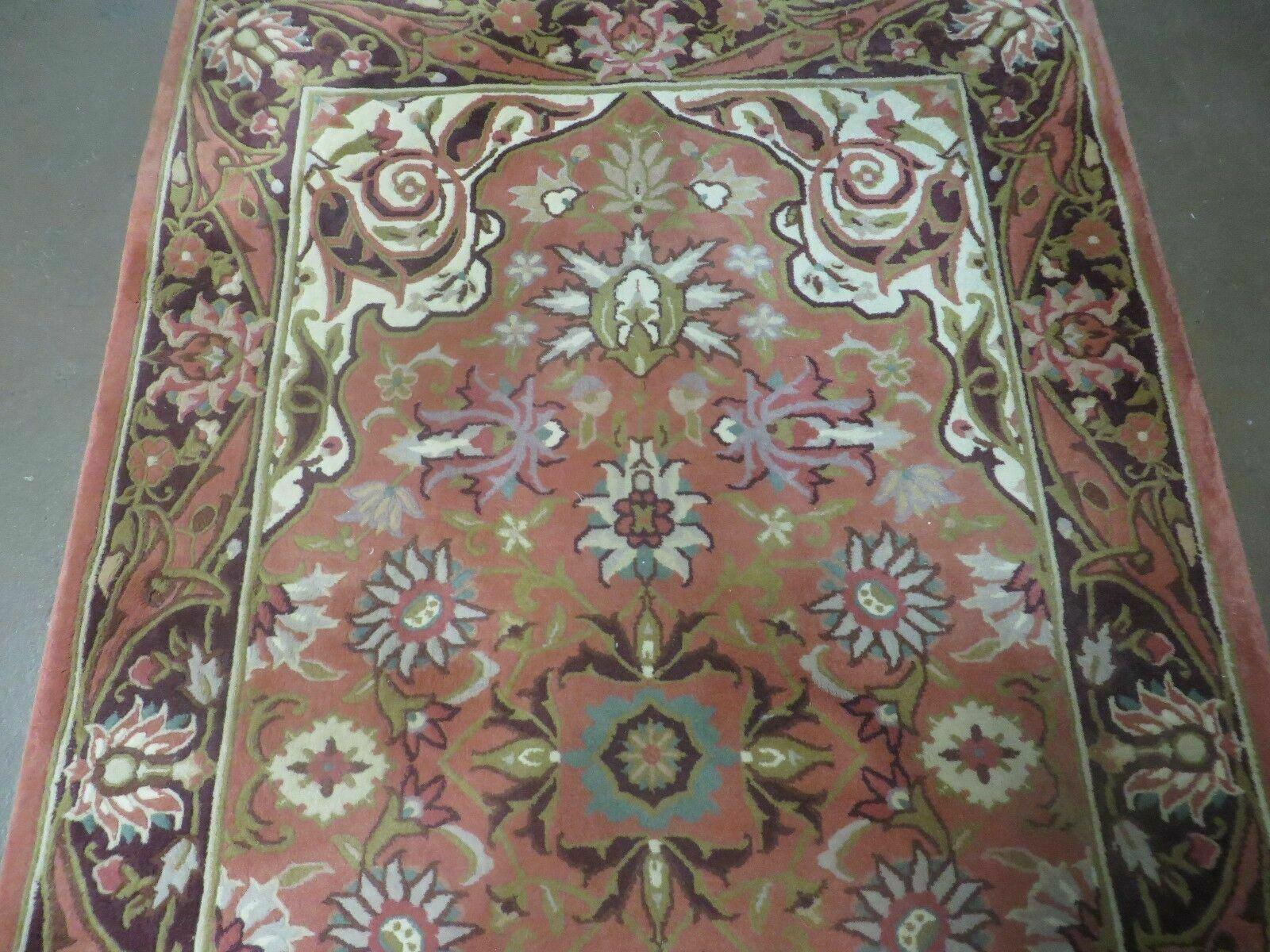Chinese Wool Rug 3x5 Vintage Handmade Oriental Carpet Floral Medallion by Jewel Rugs