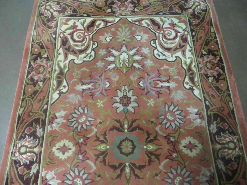 Chinese Wool Rug 3x5 Vintage Handmade Oriental Carpet Floral Medallion by Jewel Rugs