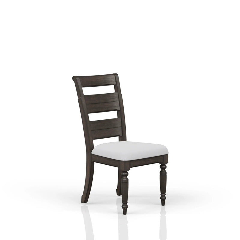 Upholstered Seat Ladderback Side Chair (Set of 2) - Coffee by Unique Piece Furniture